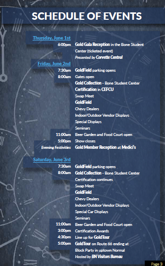 2023 Schedule of Events